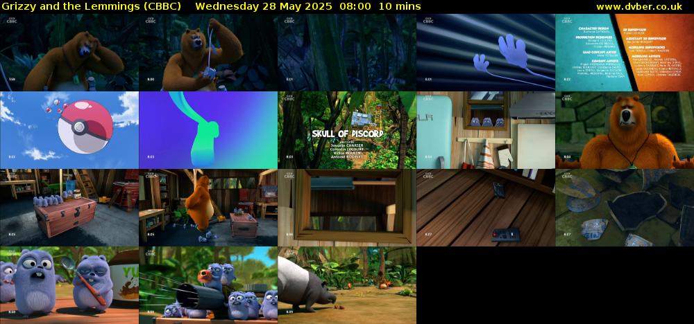 Grizzy and the Lemmings (CBBC) Wednesday 28 May 2025 08:00 - 08:10