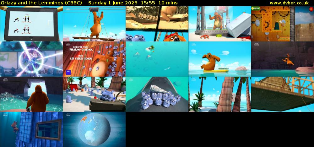 Grizzy and the Lemmings (CBBC) Sunday 1 June 2025 15:55 - 16:05
