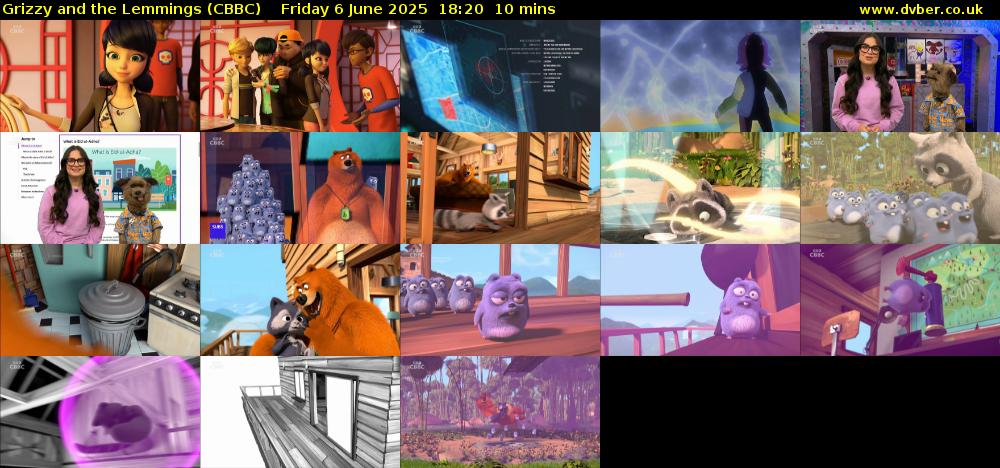 Grizzy and the Lemmings (CBBC) Friday 6 June 2025 18:20 - 18:30