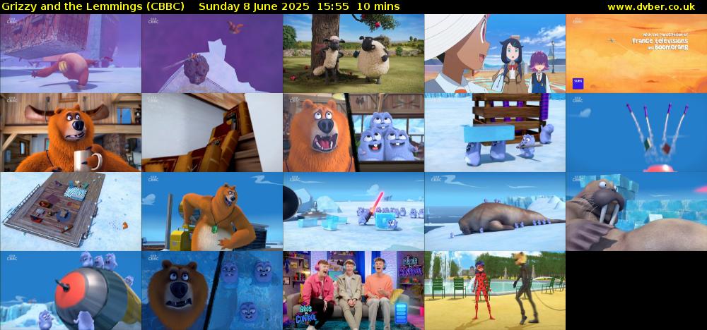 Grizzy and the Lemmings (CBBC) Sunday 8 June 2025 15:55 - 16:05