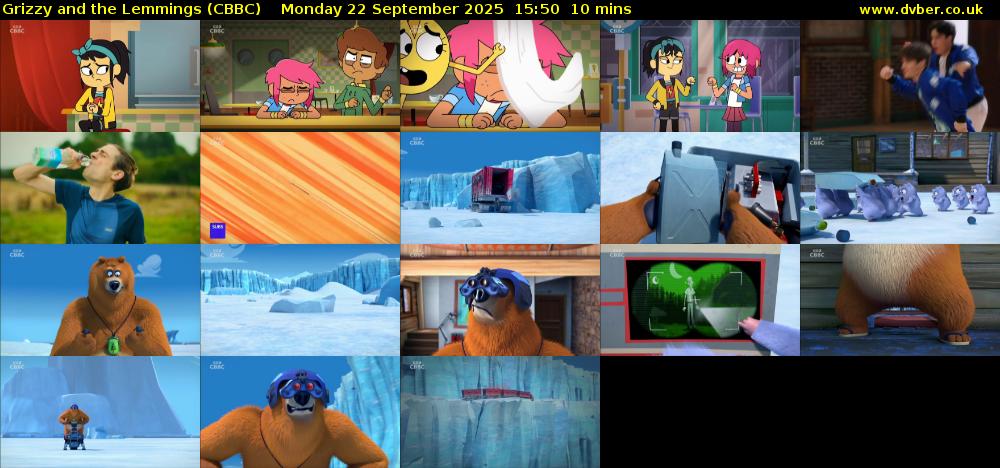Grizzy and the Lemmings (CBBC) Monday 22 September 2025 15:50 - 16:00