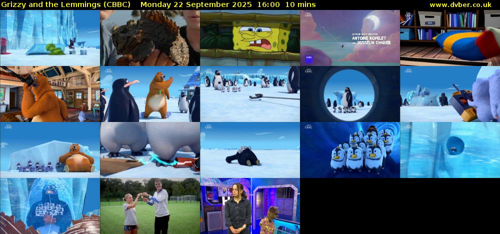 Grizzy and the Lemmings (CBBC) Monday 22 September 2025 16:00 - 16:10