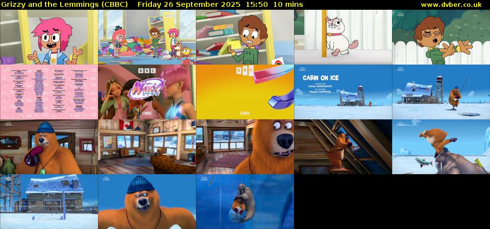 Grizzy and the Lemmings (CBBC) Friday 26 September 2025 15:50 - 16:00