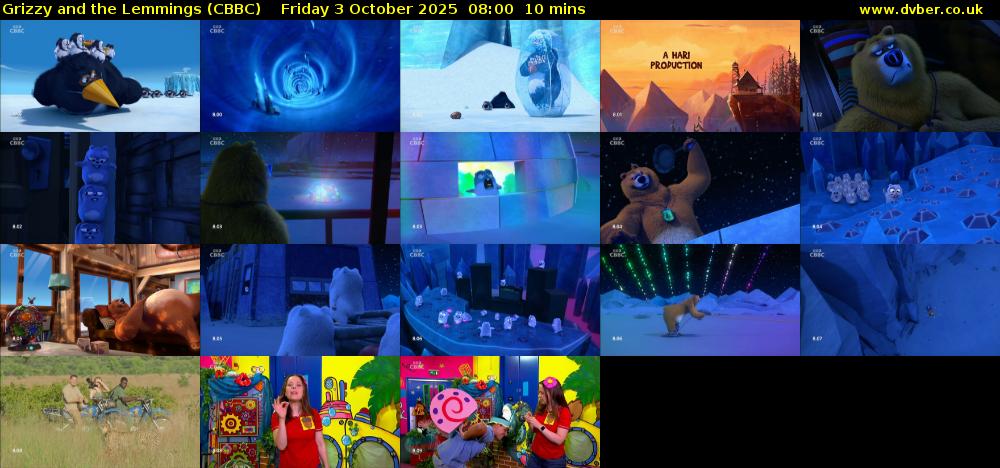 Grizzy and the Lemmings (CBBC) Friday 3 October 2025 08:00 - 08:10