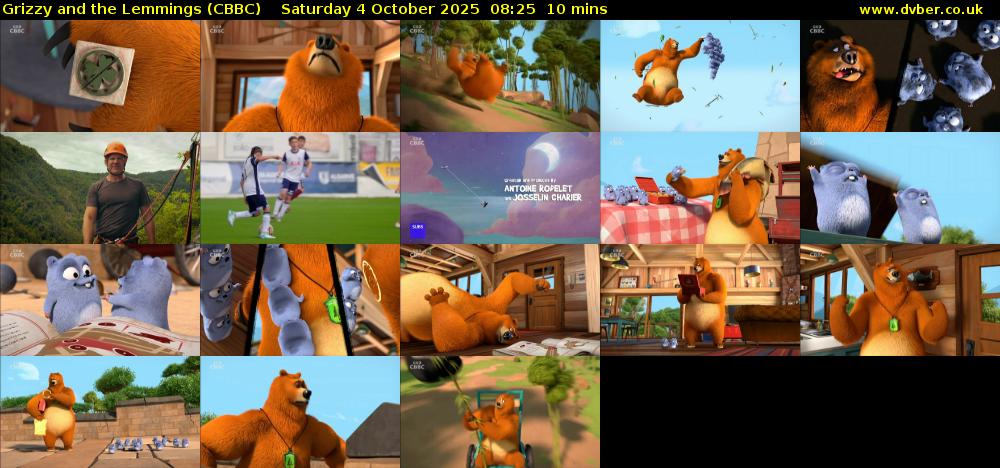 Grizzy and the Lemmings (CBBC) Saturday 4 October 2025 08:25 - 08:35