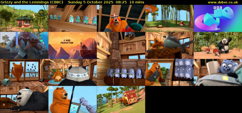 Grizzy and the Lemmings (CBBC) Sunday 5 October 2025 08:25 - 08:35