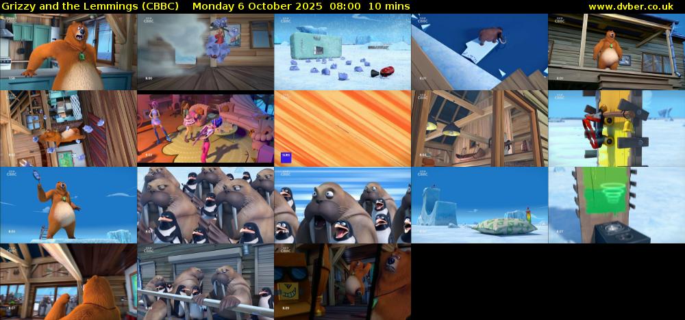 Grizzy and the Lemmings (CBBC) Monday 6 October 2025 08:00 - 08:10