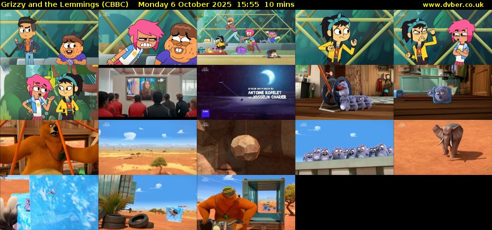 Grizzy and the Lemmings (CBBC) Monday 6 October 2025 15:55 - 16:05