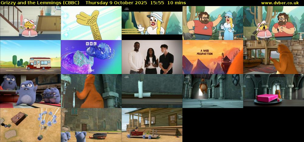 Grizzy and the Lemmings (CBBC) Thursday 9 October 2025 15:55 - 16:05