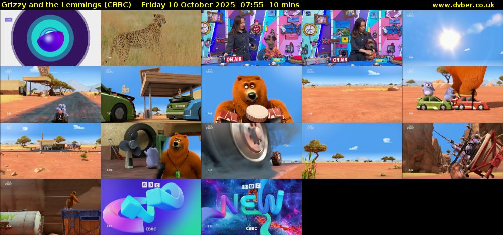 Grizzy and the Lemmings (CBBC) Friday 10 October 2025 07:55 - 08:05