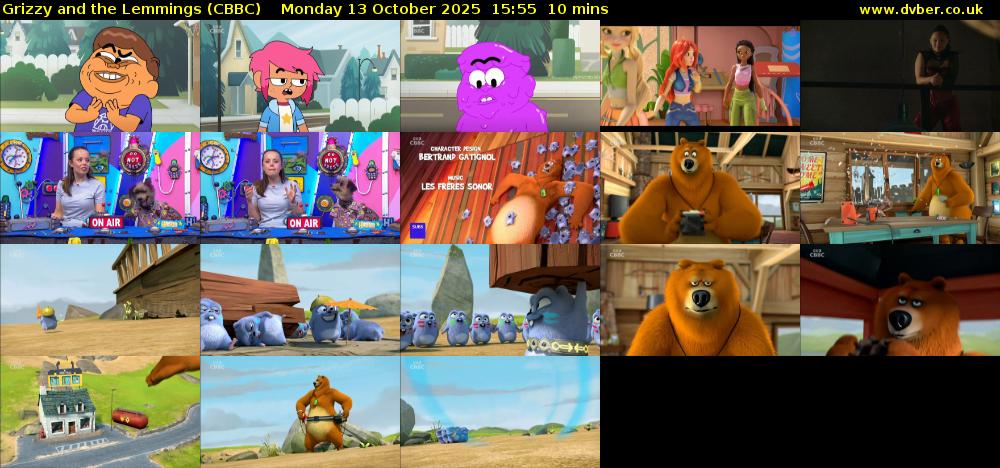 Grizzy and the Lemmings (CBBC) Monday 13 October 2025 15:55 - 16:05