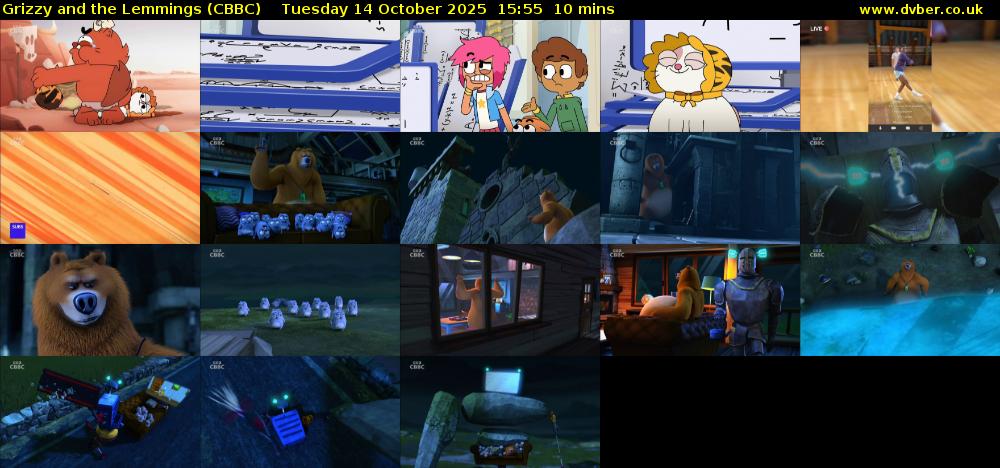 Grizzy and the Lemmings (CBBC) Tuesday 14 October 2025 15:55 - 16:05