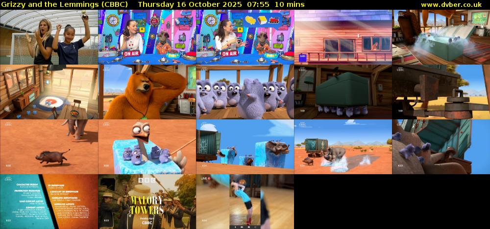 Grizzy and the Lemmings (CBBC) Thursday 16 October 2025 07:55 - 08:05