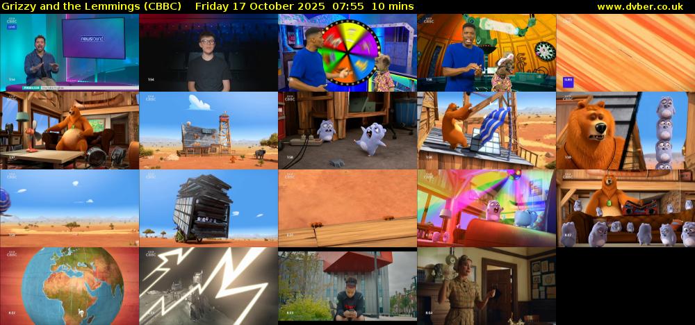 Grizzy and the Lemmings (CBBC) Friday 17 October 2025 07:55 - 08:05