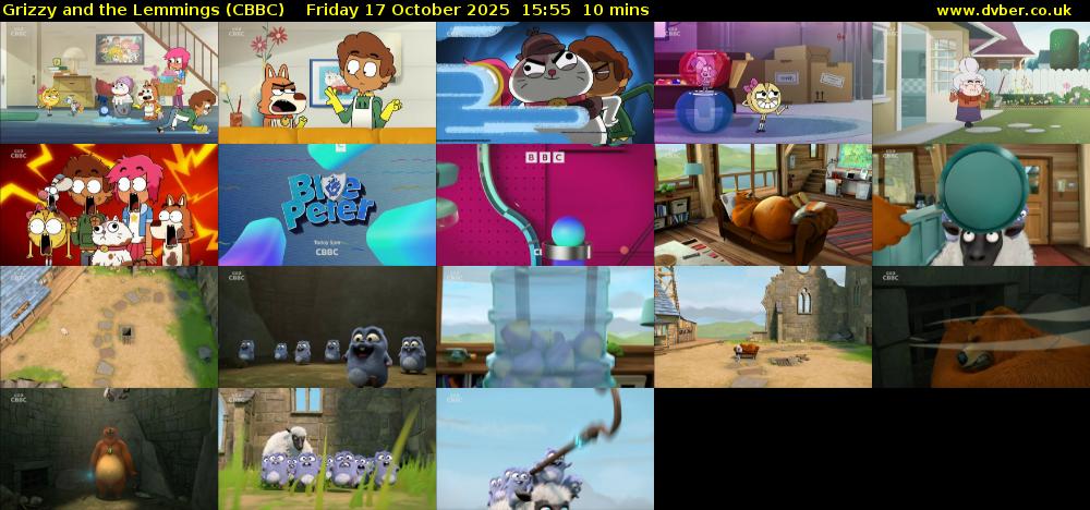Grizzy and the Lemmings (CBBC) Friday 17 October 2025 15:55 - 16:05