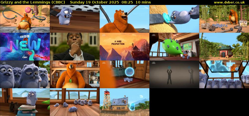 Grizzy and the Lemmings (CBBC) Sunday 19 October 2025 08:25 - 08:35