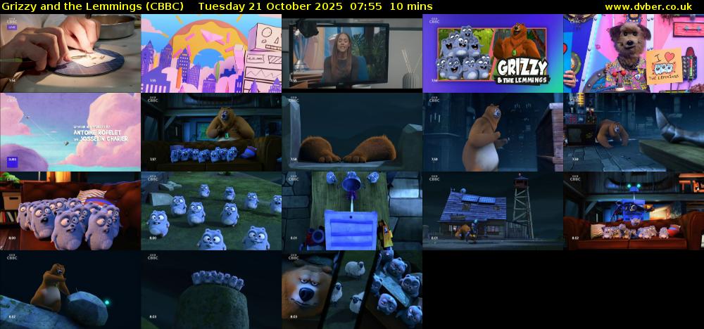 Grizzy and the Lemmings (CBBC) Tuesday 21 October 2025 07:55 - 08:05