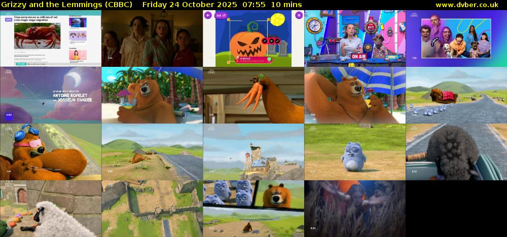 Grizzy and the Lemmings (CBBC) Friday 24 October 2025 07:55 - 08:05