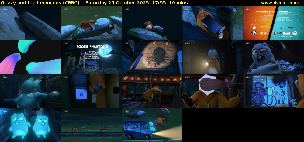 Grizzy and the Lemmings (CBBC) Saturday 25 October 2025 17:55 - 18:05