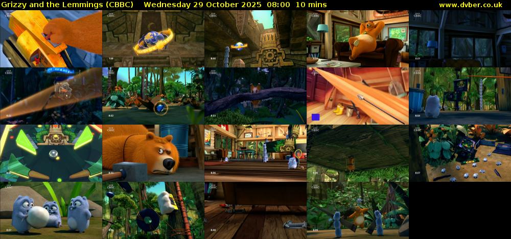 Grizzy and the Lemmings (CBBC) Wednesday 29 October 2025 08:00 - 08:10