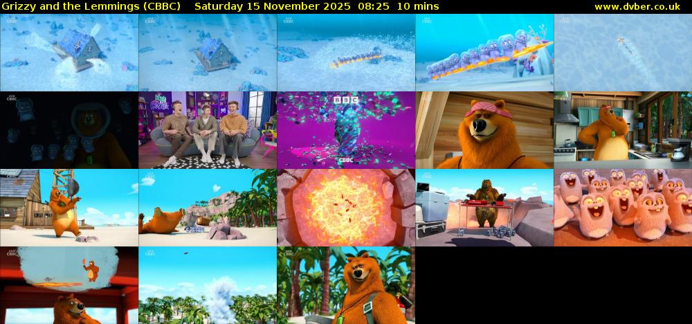Grizzy and the Lemmings (CBBC) Saturday 15 November 2025 08:25 - 08:35