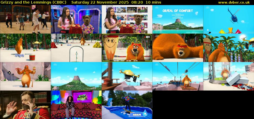 Grizzy and the Lemmings (CBBC) Saturday 22 November 2025 08:20 - 08:30