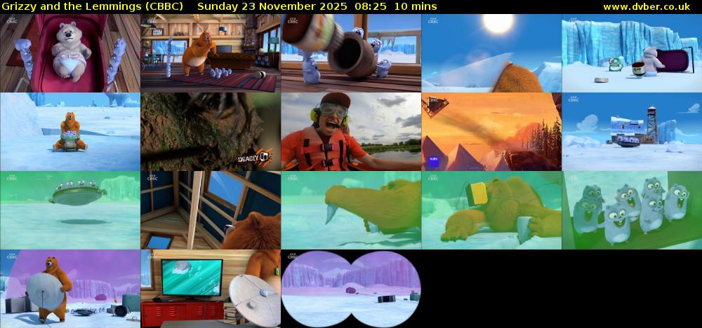 Grizzy and the Lemmings (CBBC) Sunday 23 November 2025 08:25 - 08:35