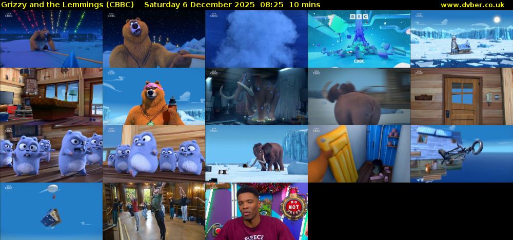 Grizzy and the Lemmings (CBBC) Saturday 6 December 2025 08:25 - 08:35
