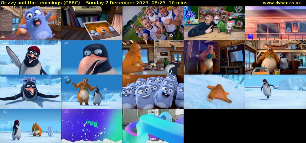 Grizzy and the Lemmings (CBBC) Sunday 7 December 2025 08:25 - 08:35