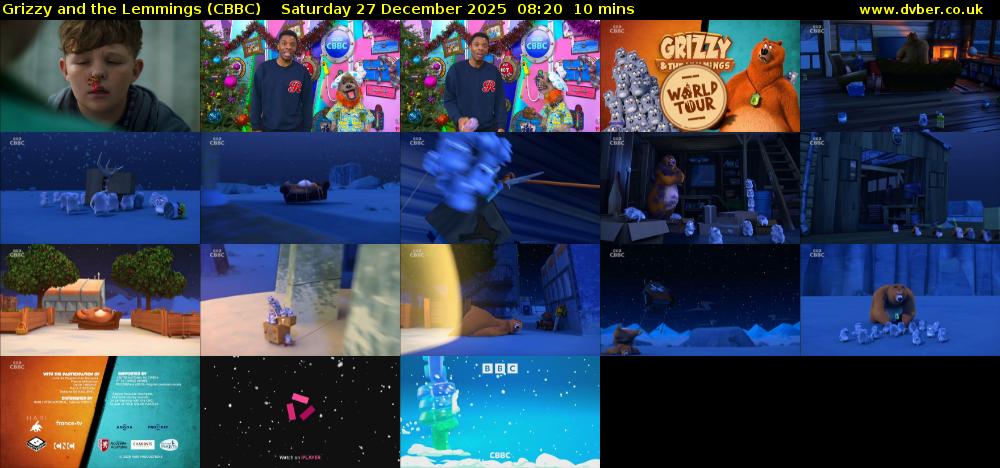 Grizzy and the Lemmings (CBBC) Saturday 27 December 2025 08:20 - 08:30