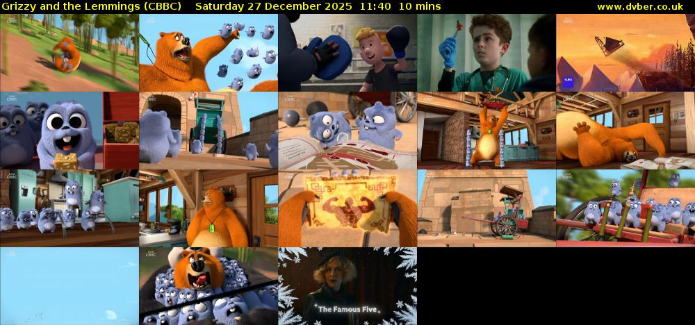 Grizzy and the Lemmings (CBBC) Saturday 27 December 2025 11:40 - 11:50