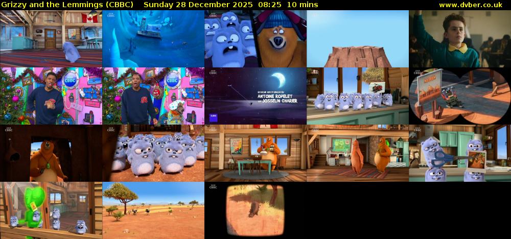 Grizzy and the Lemmings (CBBC) Sunday 28 December 2025 08:25 - 08:35