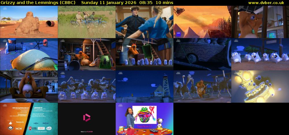 Grizzy and the Lemmings (CBBC) Sunday 11 January 2026 08:35 - 08:45