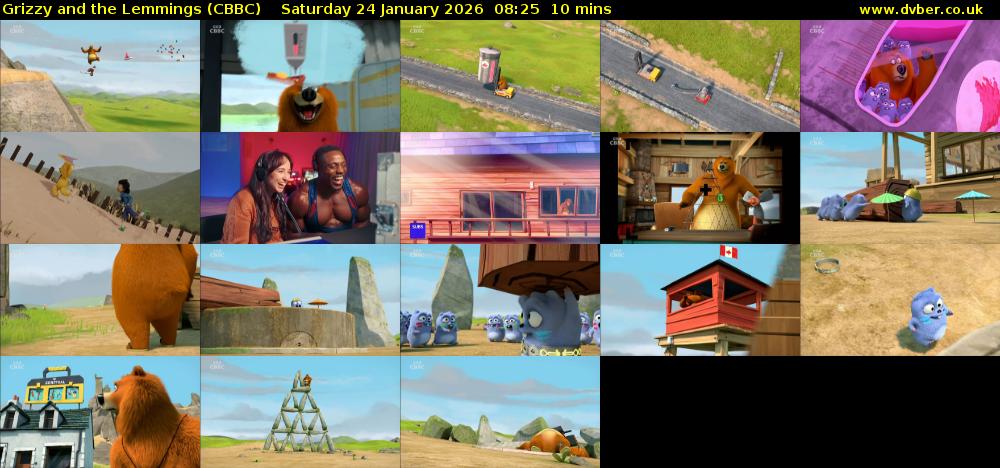 Grizzy and the Lemmings (CBBC) Saturday 24 January 2026 08:25 - 08:35
