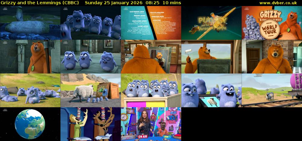 Grizzy and the Lemmings (CBBC) Sunday 25 January 2026 08:25 - 08:35