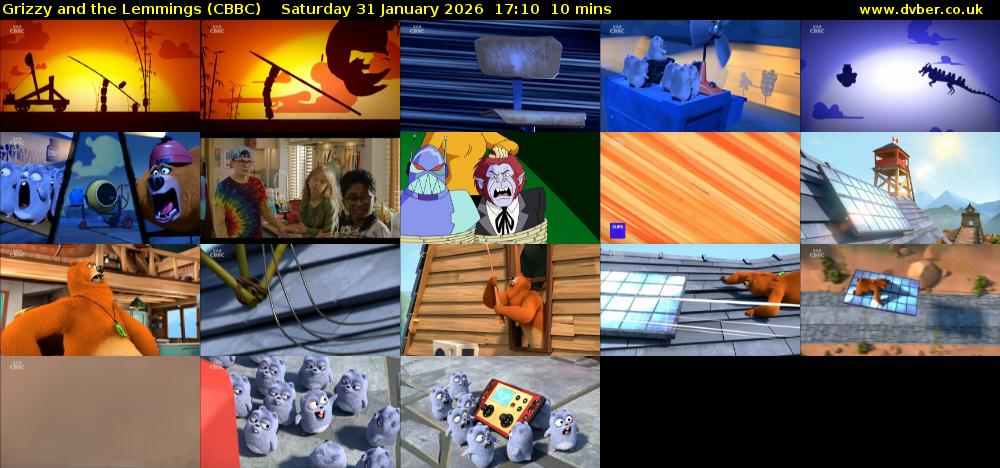 Grizzy and the Lemmings (CBBC) Saturday 31 January 2026 17:10 - 17:20