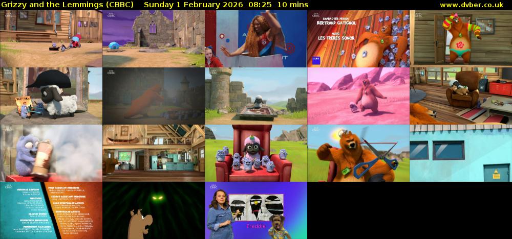 Grizzy and the Lemmings (CBBC) Sunday 1 February 2026 08:25 - 08:35