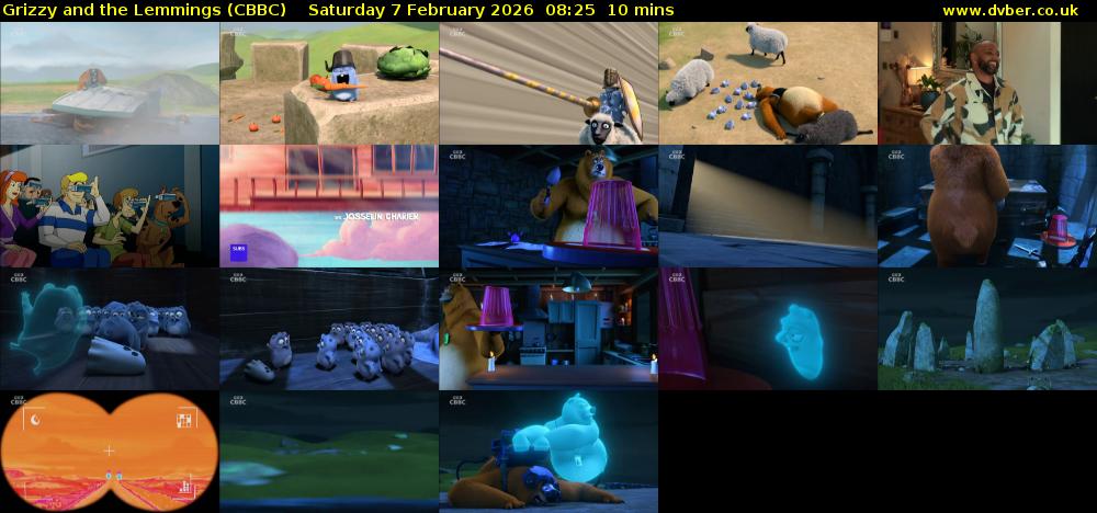 Grizzy and the Lemmings (CBBC) Saturday 7 February 2026 08:25 - 08:35