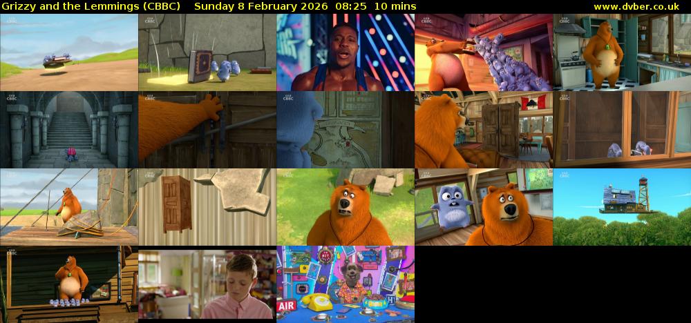 Grizzy and the Lemmings (CBBC) Sunday 8 February 2026 08:25 - 08:35