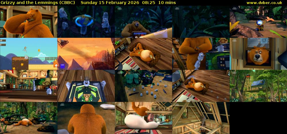 Grizzy and the Lemmings (CBBC) Sunday 15 February 2026 08:25 - 08:35