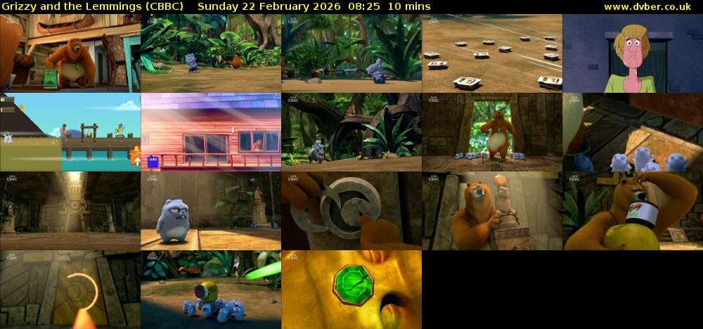 Grizzy and the Lemmings (CBBC) Sunday 22 February 2026 08:25 - 08:35