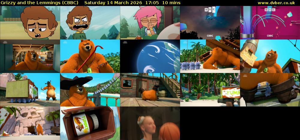 Grizzy and the Lemmings (CBBC) Saturday 14 March 2026 17:05 - 17:15