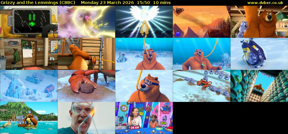 Grizzy and the Lemmings (CBBC) Monday 23 March 2026 15:50 - 16:00