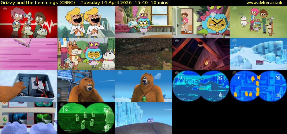 Grizzy and the Lemmings (CBBC) Tuesday 14 April 2026 15:40 - 15:50