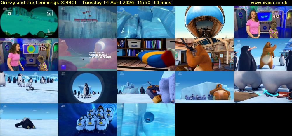 Grizzy and the Lemmings (CBBC) Tuesday 14 April 2026 15:50 - 16:00