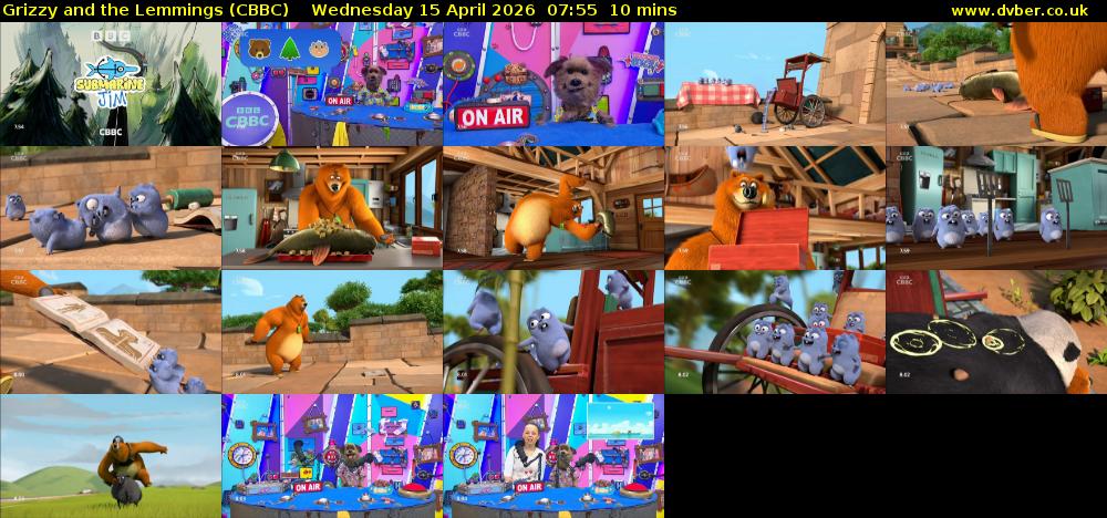 Grizzy and the Lemmings (CBBC) Wednesday 15 April 2026 07:55 - 08:05