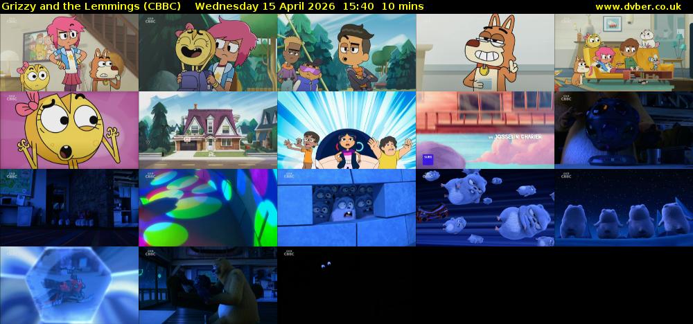 Grizzy and the Lemmings (CBBC) Wednesday 15 April 2026 15:40 - 15:50