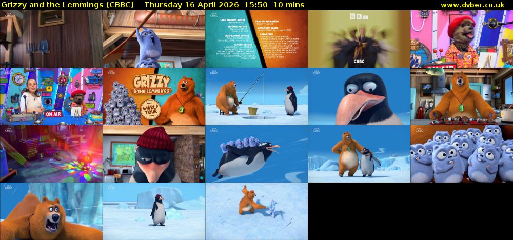 Grizzy and the Lemmings (CBBC) Thursday 16 April 2026 15:50 - 16:00