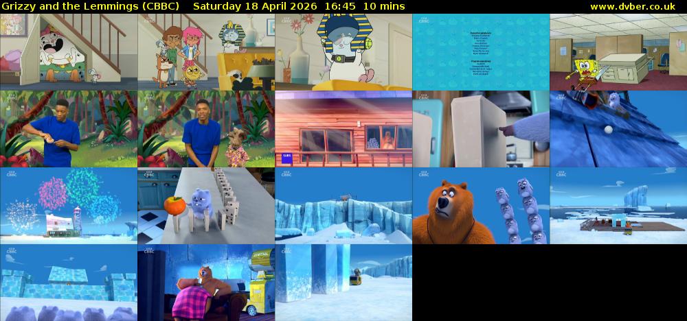 Grizzy and the Lemmings (CBBC) Saturday 18 April 2026 16:45 - 16:55