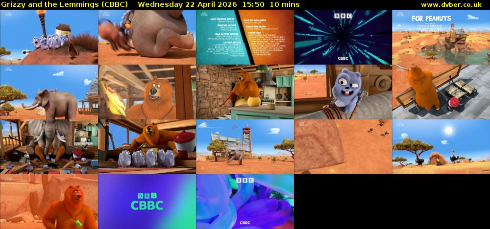 Grizzy and the Lemmings (CBBC) Wednesday 22 April 2026 15:50 - 16:00
